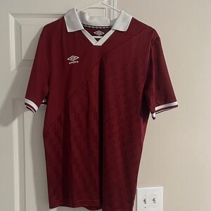 Umbro Men's Burgundy and White Jersey